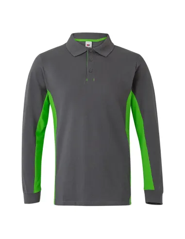 Polo bicolor manga comprida 180gr/m2