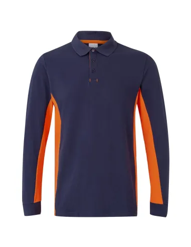 Polo bicolor manga comprida 180gr/m2