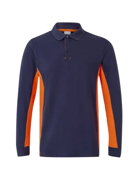Polo bicolor manga comprida 180gr/m2