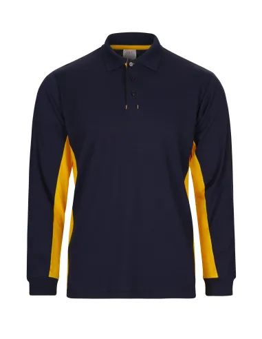 Polo bicolor manga comprida 180gr/m2