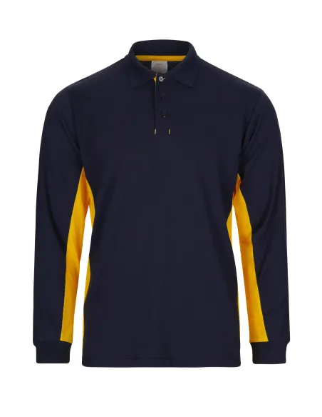Polo bicolor manga comprida 180gr/m2