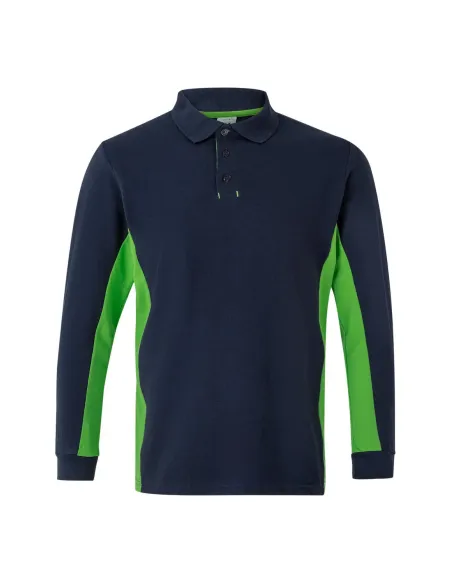 Polo bicolor manga comprida 180gr/m2