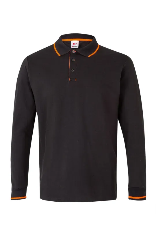 Polo manga comprida com vivos 180gr/m2