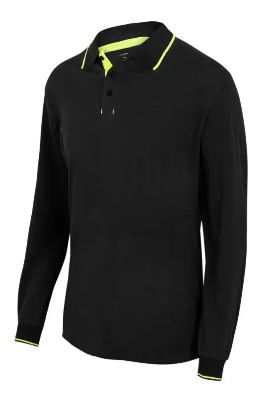 Polo manga comprida com vivos 180gr/m2 2