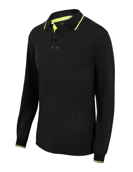 Polo manga comprida com vivos 180gr/m2