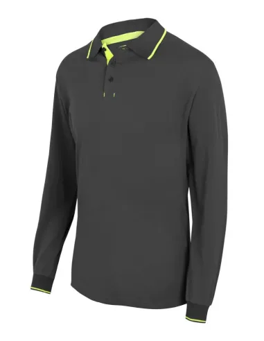 Polo manga comprida com vivos 180gr/m2