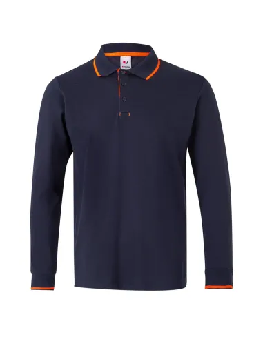 Polo manga comprida com vivos 180gr/m2