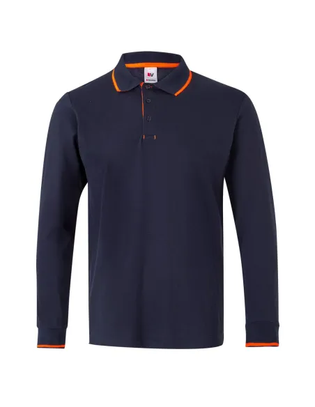 Polo manga comprida com vivos 180gr/m2