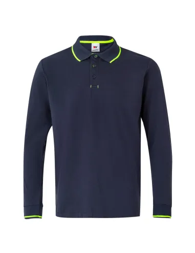 Polo manga comprida com vivos 180gr/m2