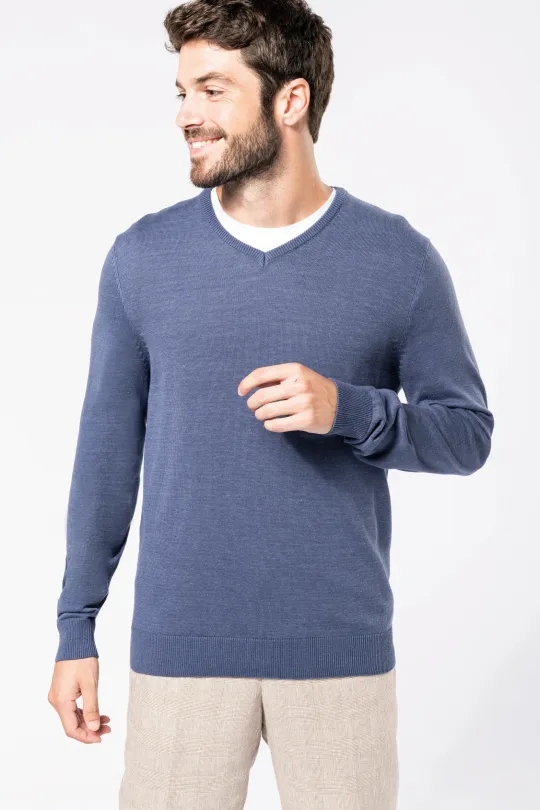 Pullover de homem decote V - 290gr/m2