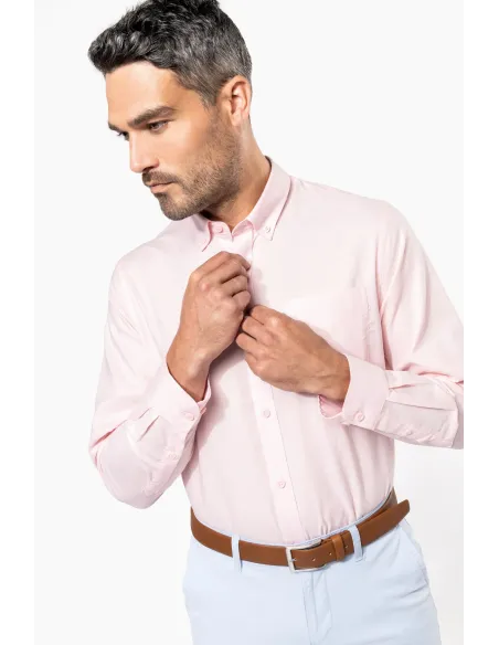 Camisa de homem Oxford  manga comprida - 130-135gr/m2