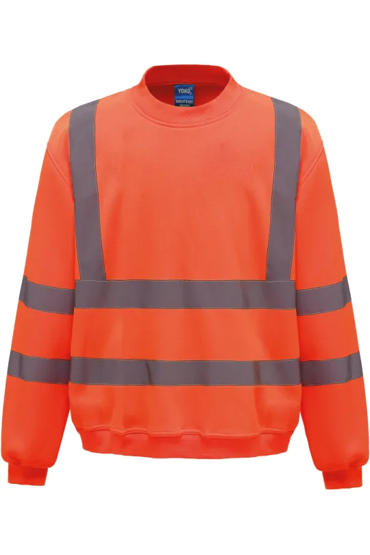 Sweat shirt gola redonda alta visibilidade 280gr/m2