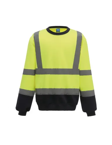 Sweat shirt gola redonda alta visibilidade 280gr/m2
