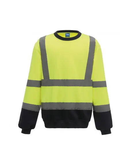 Sweat shirt gola redonda alta visibilidade 280gr/m2
