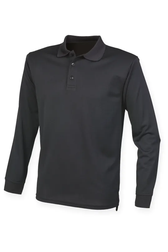 Polo unisexo manga comprida- de desporto - PIQUET COOL PLUS 180gr / m2