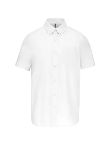 Camisa de homem Oxford  manga curta - 130-135gr/m2